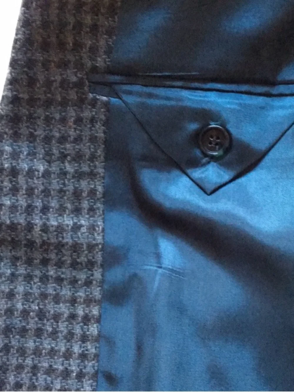Men’s Vintage Wool Sports Coat Blazer, Pegues Place, Teel Black, 40R